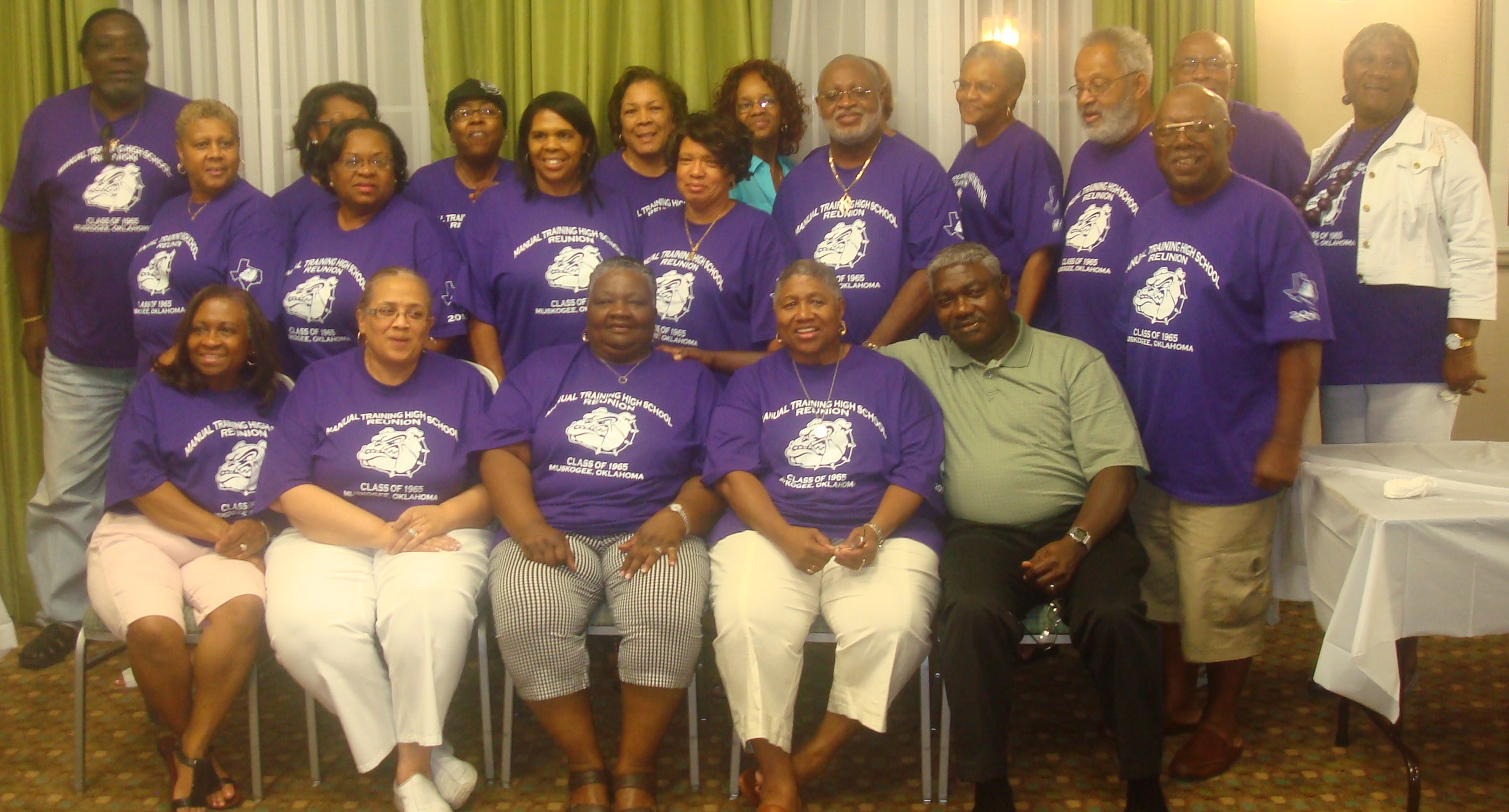 Sitting Left to Right: Joice Rivers, Marva Elliott, Frankye Sourie, Carolyn McFrazier, Porter Briggs, First Standing Left to Right: Joyce Chairs, Collotta Gray, Arthalia Wilkerson, Elvertta Wells, William Gray, Bythelda Roberts,(between both rows) David R